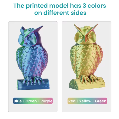 Tri-Color Silk PLA 3D Printer Filament