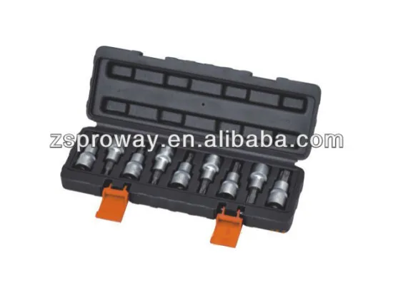 9 pcs 1/2"dr.car repair use bit sockets
