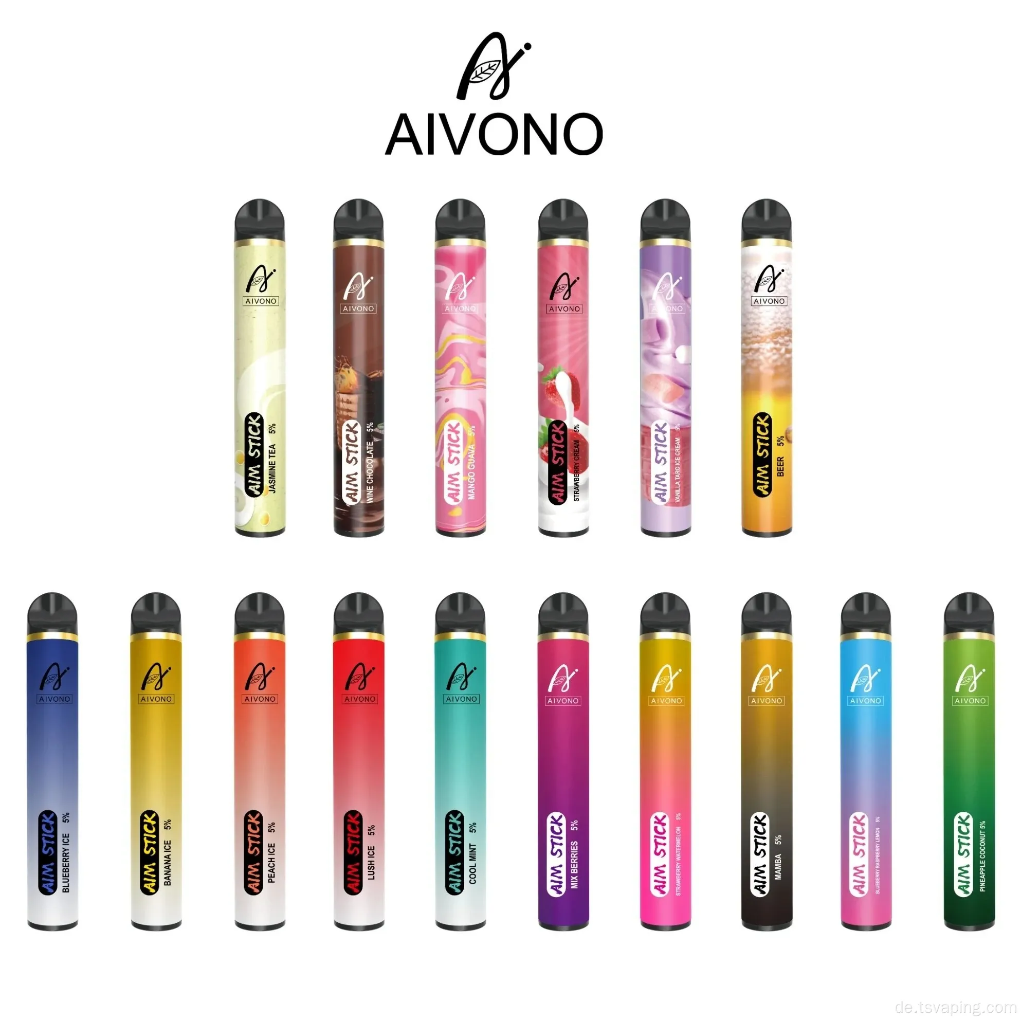 Atomizer Disposable VapeAim Stick 2500 Puffs