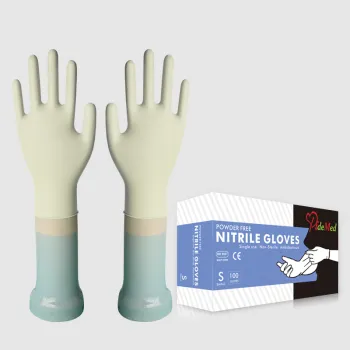 High Quality 100PCS/Box Non-sterile Dental Food Processing Dark Blue Disposable Medical Examination Nitrile Gloves Powder Free
