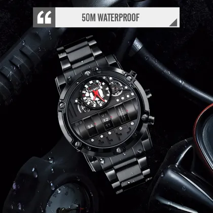 SKMEI LED Electronic Digital Watch Chronograph Clock Sport Watches 5Bar Waterproof Wristwatches