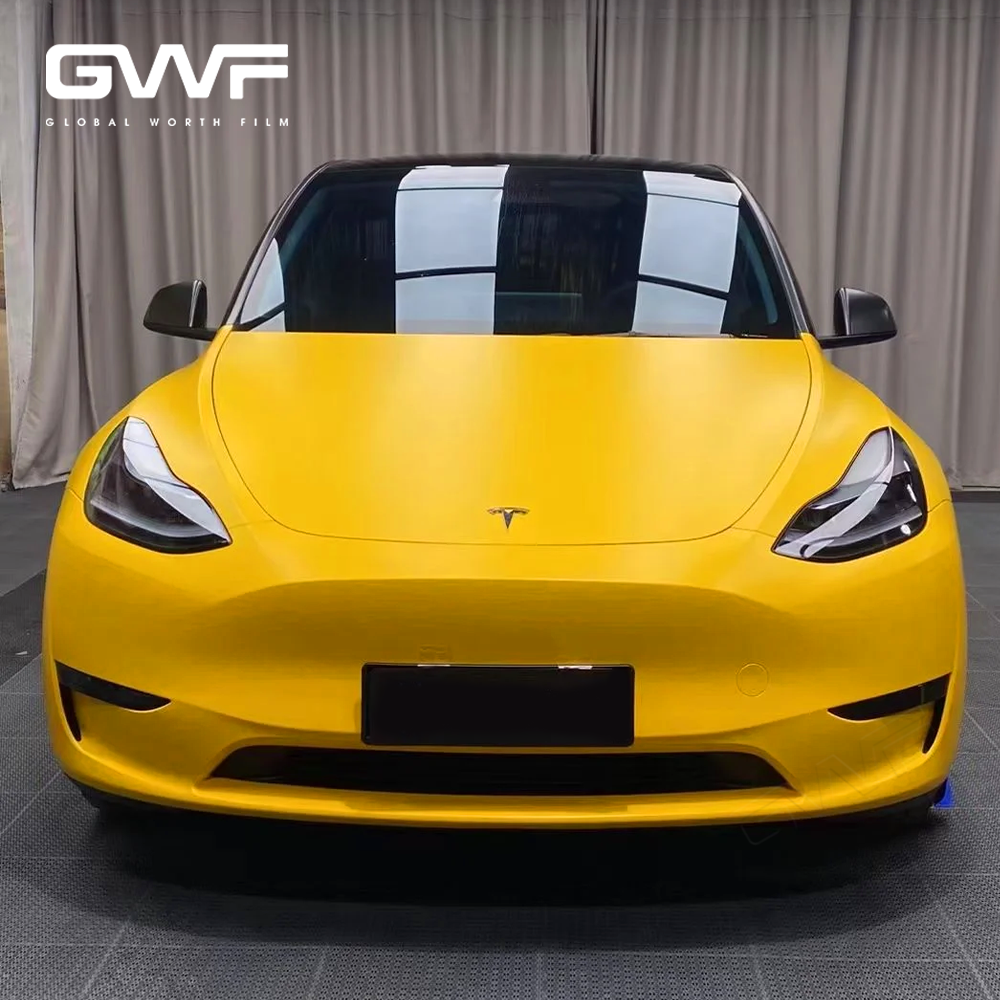 Matte Sports Yellow colored Ppf Film
