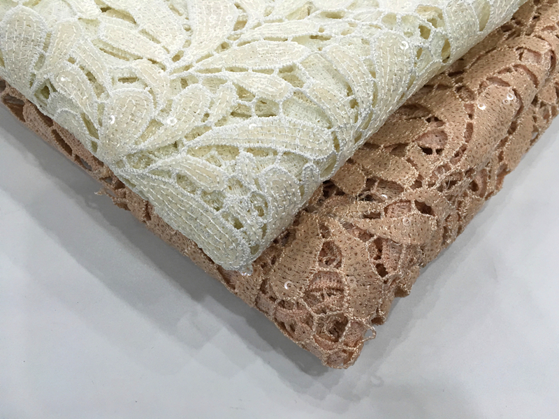 Sequins Guipure Embroidery Fabric