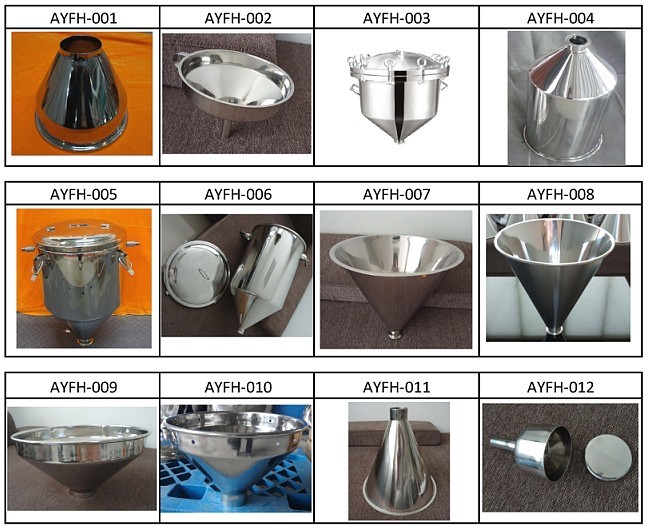 SS304/SS316L Funil de aço inoxidável/funil de enchimento/funil de alimentação