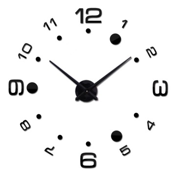 Frameless DIY 3D Mirror Wall Clock for Living Room and Bedroom Decor