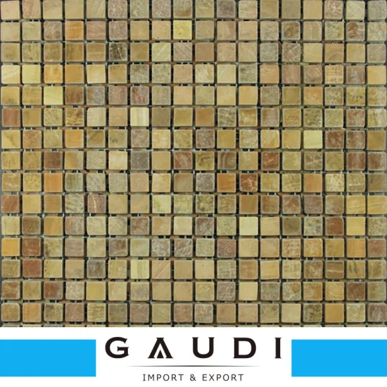 Classic marble mix glass backsplash stone mosaic tile 305x305mm