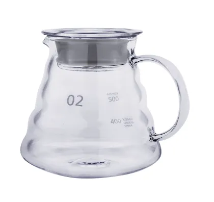 Pour Over Coffee Set: Borosilicate Glass Cone Dripper and Accessories