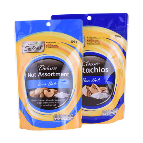 Plastic standing zipper peanut packaging bag