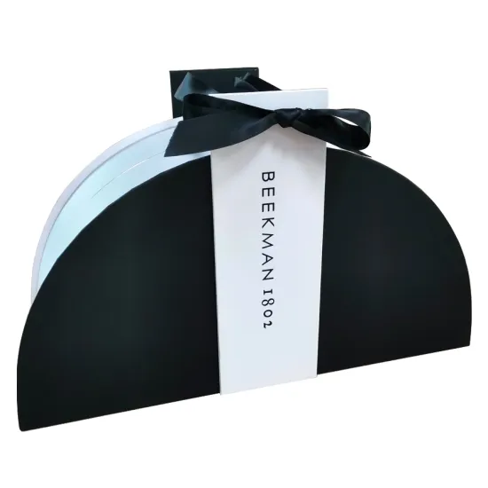 Half round cosmetics paper box gift packaging