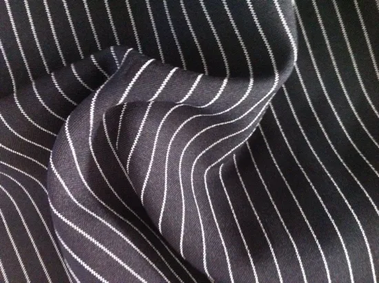 Black striped mini matt fabric for work clothes and trousers