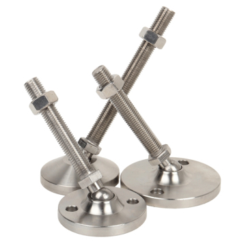 Fedi livellanti per prigionieri per prigioniera girevole in acciaio inossidabile - piedi di livellamento regolabili pesanti M12 con base (40 mm, 50 mm, 60 mm, 80 mm)