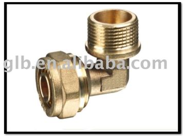 Brass swivel fitting for pex pipe