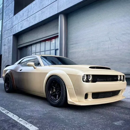 PP Material Car Conversion Kit - Demon Front Bumper with Wide Fender Flares for Dodge Challenger 2015-2022