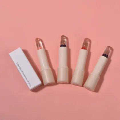 Custom Clear Pink Jelly Lipstick Moisturizer - Warm Color Changing Flower Lip Balm