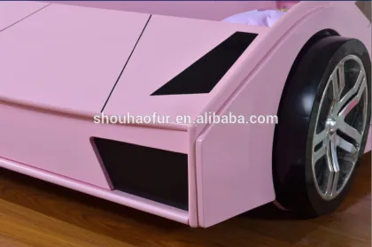 2015 Hot sale Lamborghini kids pink& yellow racing car bed 001 & 002