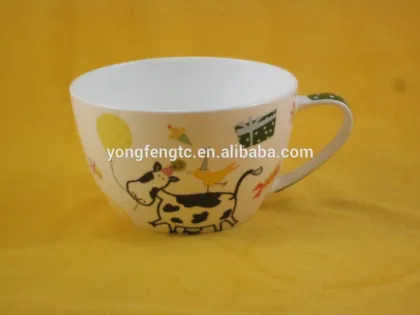 YF15076 good quality bone china ceramic soup bowl