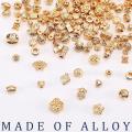 300pcs Gold Spacer Beads Металлические шарики