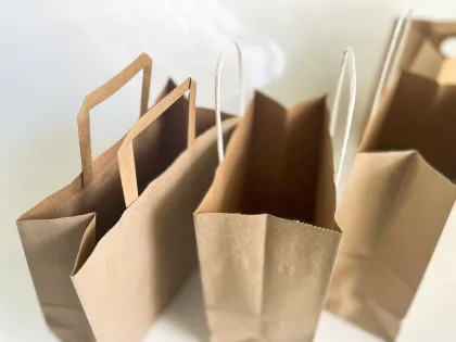 Wholesale Kraft Paper Gift Bag Shopping tote bag