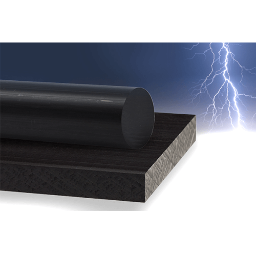 GEHR Plastics POM-ELS Acetal, Electrically Conductive