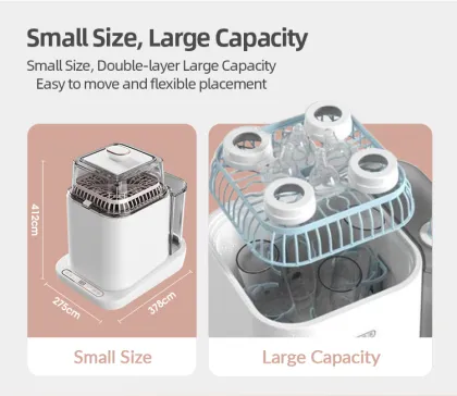 Small Table Top Dishwasher with Touch Control for Household Bottles and Dishes