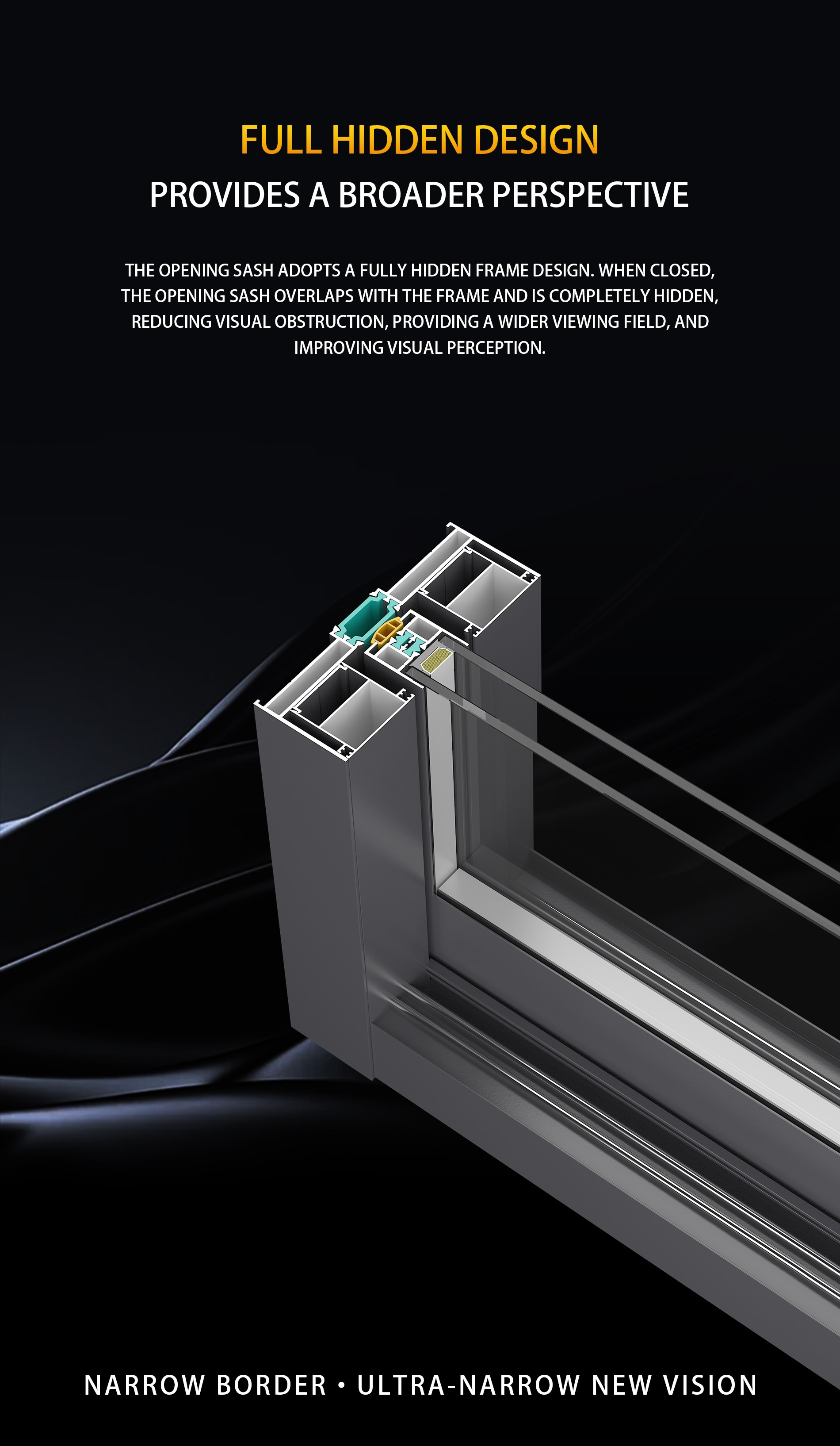 sliding window-Fully hidden design