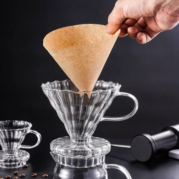 Pour Over Coffee Set: Borosilicate Glass Cone Dripper and Accessories