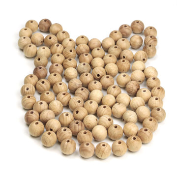 DIY Natural Wooden Round Beads for Kids Jewelry and Teething Toys (12-30mm)