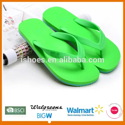 Fashion latest design cheap men flip flops in green discount sale