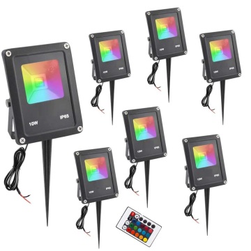 AC85-265V RGB Outdoor Spotlight: IP65 Waterproof 10W Color Changing LED Flood Light