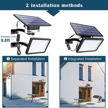 48 Led Solar Light Wall With Remote Control