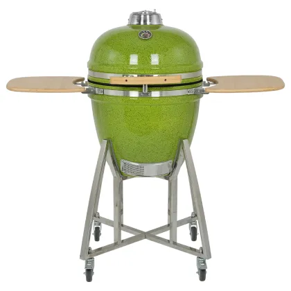SEB KAMADO 21inch Glossy Green Egg Smoker Barbecue Grill Bbq Outdoor Kitchen Charcoal Kamado Grill