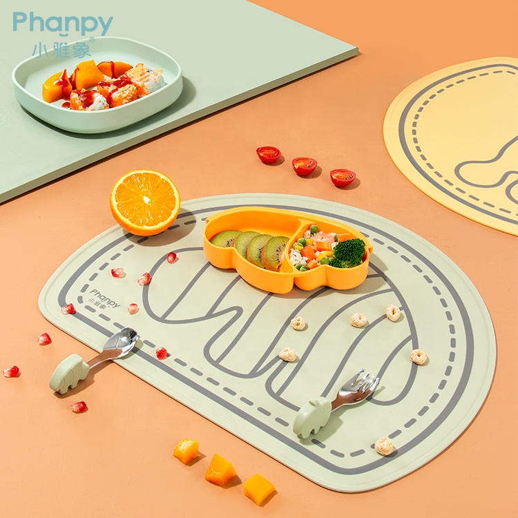 Tapis pour assiette d&#39;alimentation en silicone pour enfants Amazon