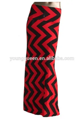 BSQ12016 woman latest long skirt design printing long skirt models