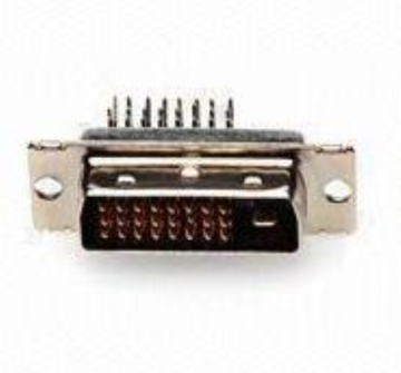 DVI 24+1 Male Angle DIP Type Connector