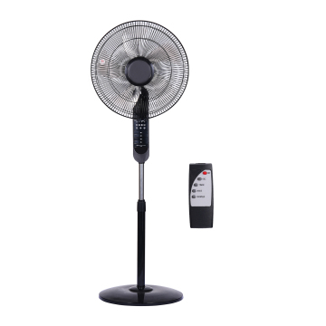 16 Inch Round Base Pedestal Fan with 5 Blades and Remote Control