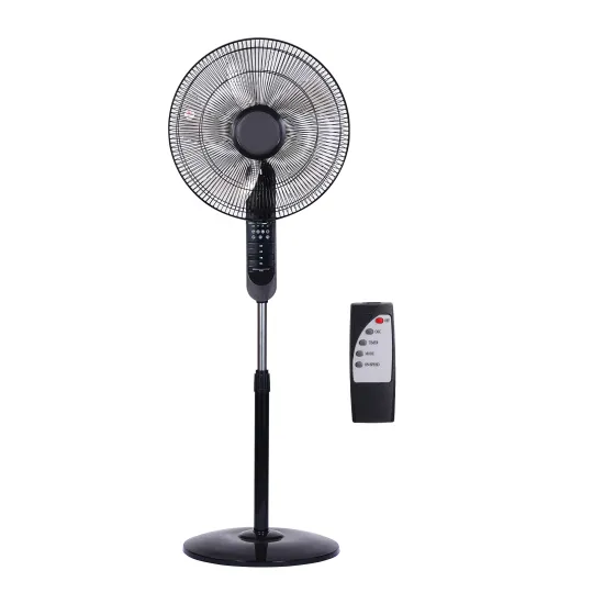 16 Inch Round Base Pedestal Fan with 5 Blades and Remote Control