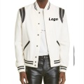 Custom White Men's Baseball Jacket