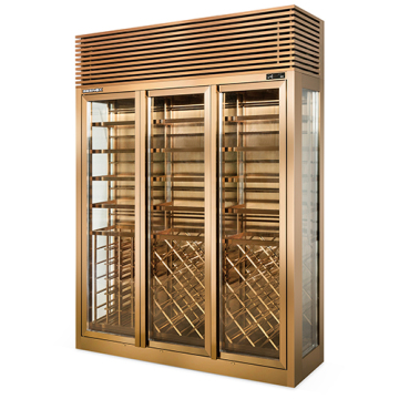 Electric Luxury Commercial Custom Wine Coolers with Glass Door Wine Chiller - 150 Bottles Tall Cabinet