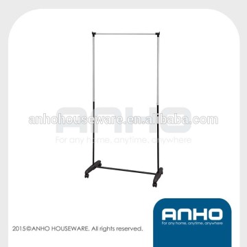 Powder Coated Iron Standing Garment Rack Single Rod