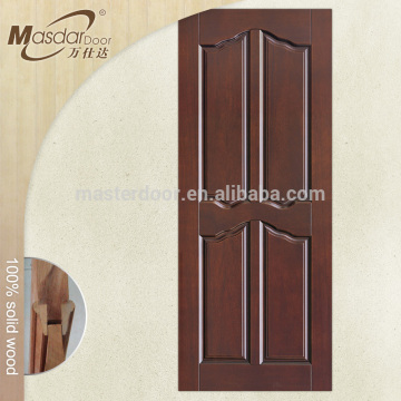 Unfinished solid wood interior door carving design
