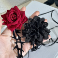 Black Thorn Rose Vintage Necklace