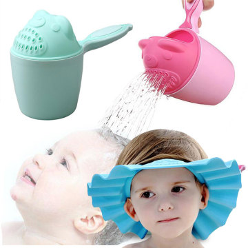 Baby Shower Cup - Cartoon Little Bear Plastic PP Shampoo Cup for Kids