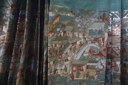 Peacock Blue Horse Face Skirt for Women