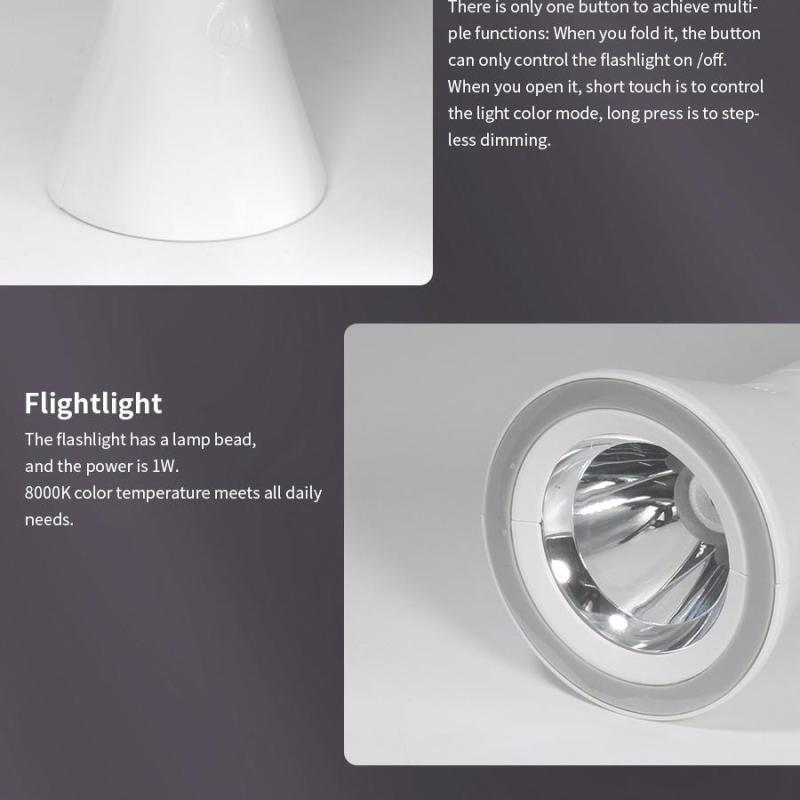 5W rechargeable Eye Protection Floding LED Desk Lamp Reading Bedside Night Lamp