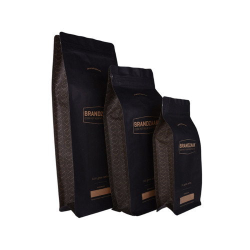Bolsas de cremallera de sello de calor de café compostable con logotipo