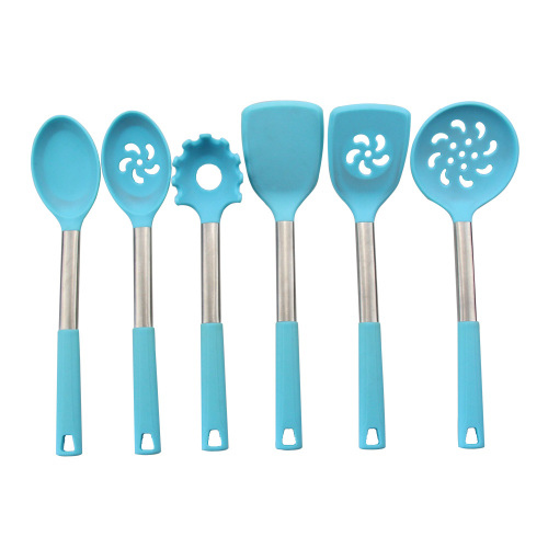 Jeu d&#39;outils de cuisson en silicone avec poignée en plastique