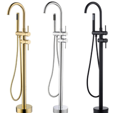 Sets de grifos de bañera independientes al por mayor: grifos de baño negro, plateado, dorado, latón