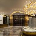 Modern Glass Gold Room Hanging Golden Chandelier