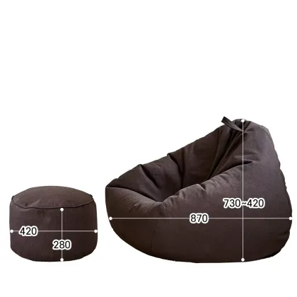 Tatami Bean Bags Lazy Sofa with Ottoman