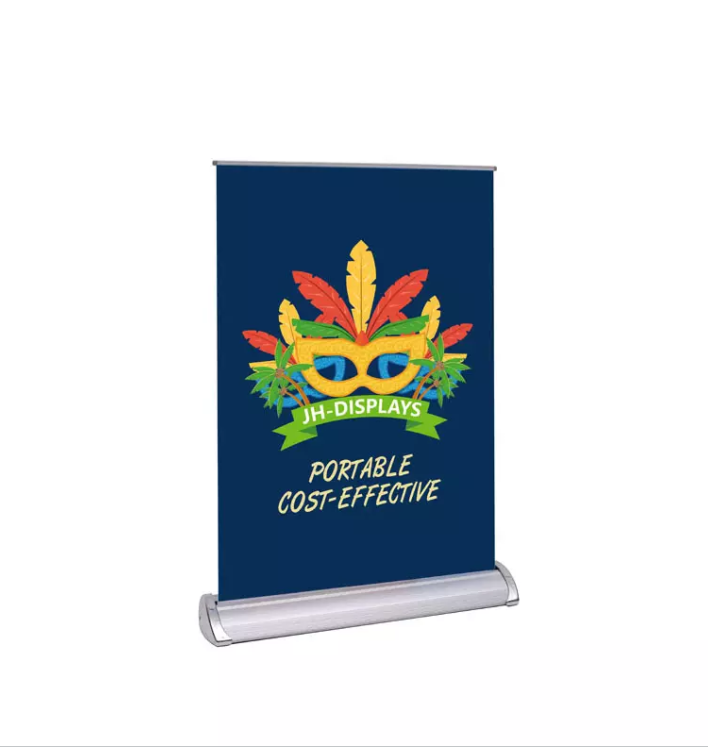 Portable trade show tabletop small mini retractable banner